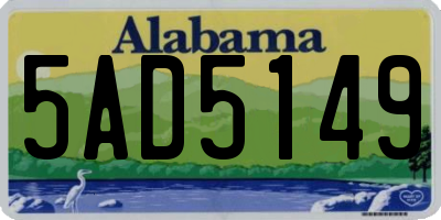 AL license plate 5AD5149