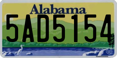 AL license plate 5AD5154