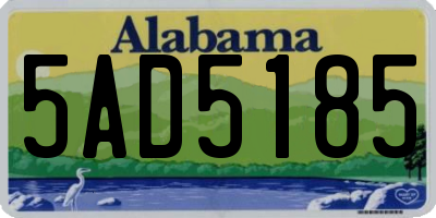 AL license plate 5AD5185