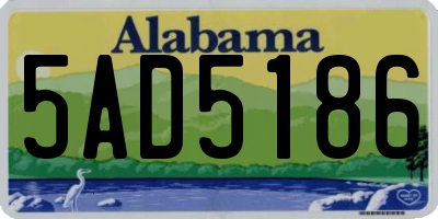AL license plate 5AD5186