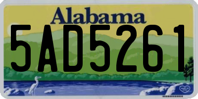 AL license plate 5AD5261