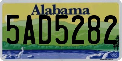 AL license plate 5AD5282