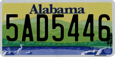 AL license plate 5AD5446
