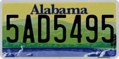 AL license plate 5AD5495