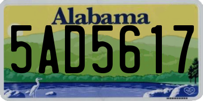AL license plate 5AD5617