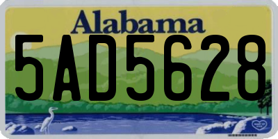AL license plate 5AD5628