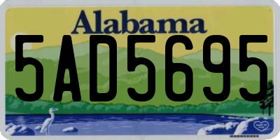 AL license plate 5AD5695