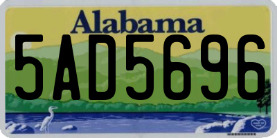 AL license plate 5AD5696