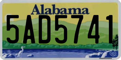 AL license plate 5AD5741