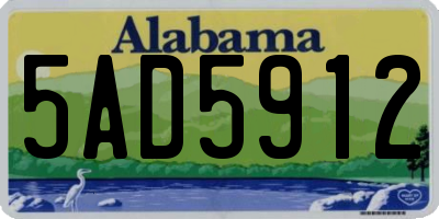 AL license plate 5AD5912