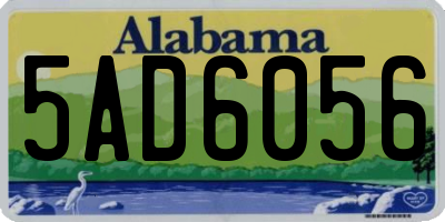 AL license plate 5AD6056