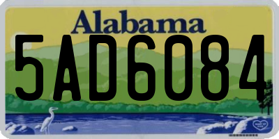 AL license plate 5AD6084