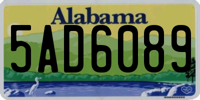AL license plate 5AD6089