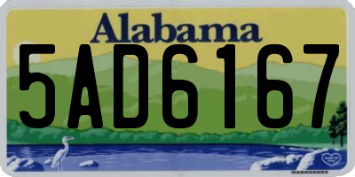 AL license plate 5AD6167