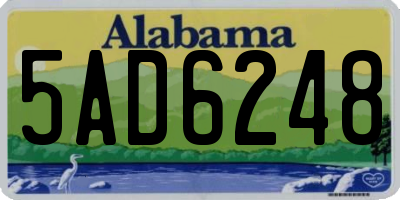 AL license plate 5AD6248