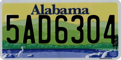 AL license plate 5AD6304