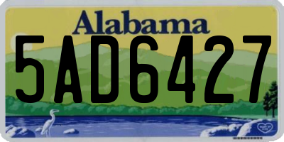 AL license plate 5AD6427