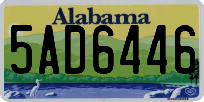 AL license plate 5AD6446
