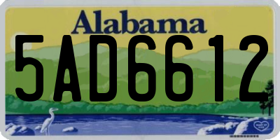 AL license plate 5AD6612