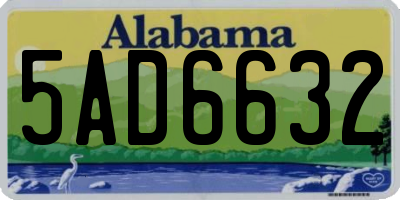 AL license plate 5AD6632