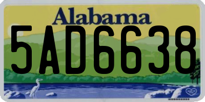 AL license plate 5AD6638