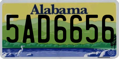AL license plate 5AD6656