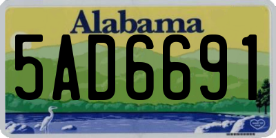 AL license plate 5AD6691
