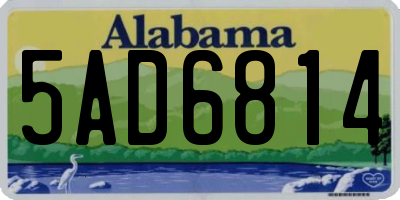 AL license plate 5AD6814