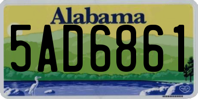 AL license plate 5AD6861