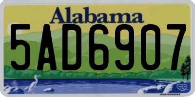AL license plate 5AD6907