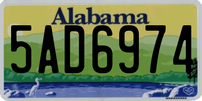 AL license plate 5AD6974