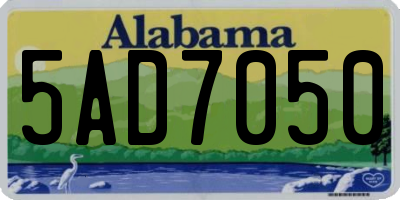AL license plate 5AD7050