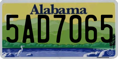 AL license plate 5AD7065