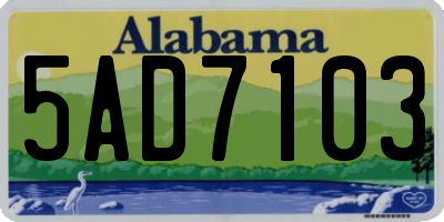 AL license plate 5AD7103