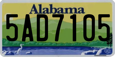 AL license plate 5AD7105
