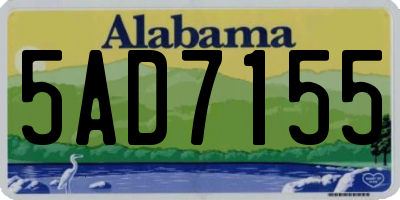 AL license plate 5AD7155