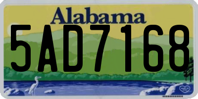 AL license plate 5AD7168