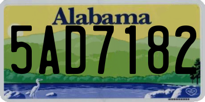 AL license plate 5AD7182