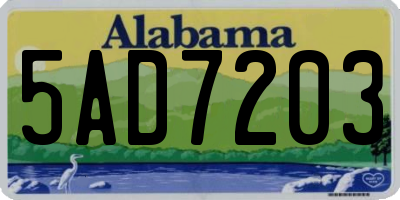 AL license plate 5AD7203