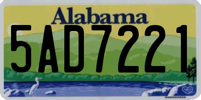AL license plate 5AD7221