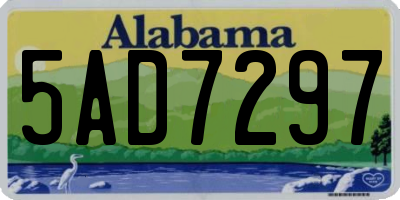 AL license plate 5AD7297