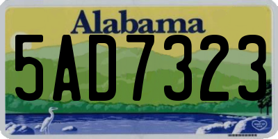 AL license plate 5AD7323