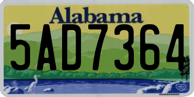 AL license plate 5AD7364