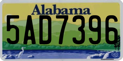 AL license plate 5AD7396