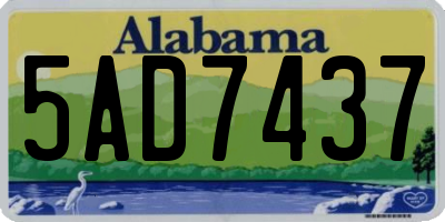 AL license plate 5AD7437