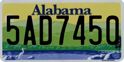 AL license plate 5AD7450