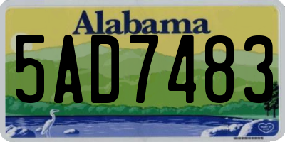 AL license plate 5AD7483
