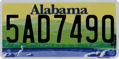 AL license plate 5AD7490