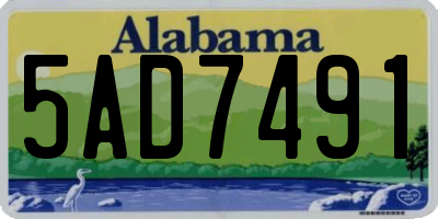 AL license plate 5AD7491