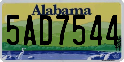 AL license plate 5AD7544